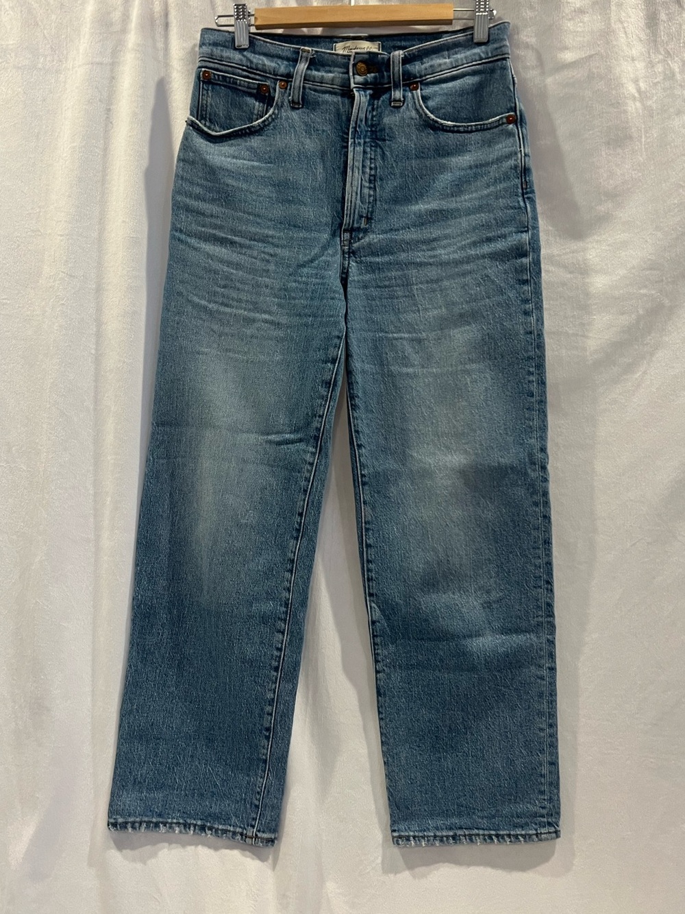 Madewell the Perfect Vintage Wide Leg Cropped Jeans Medium Wash - Picture 4 of 13